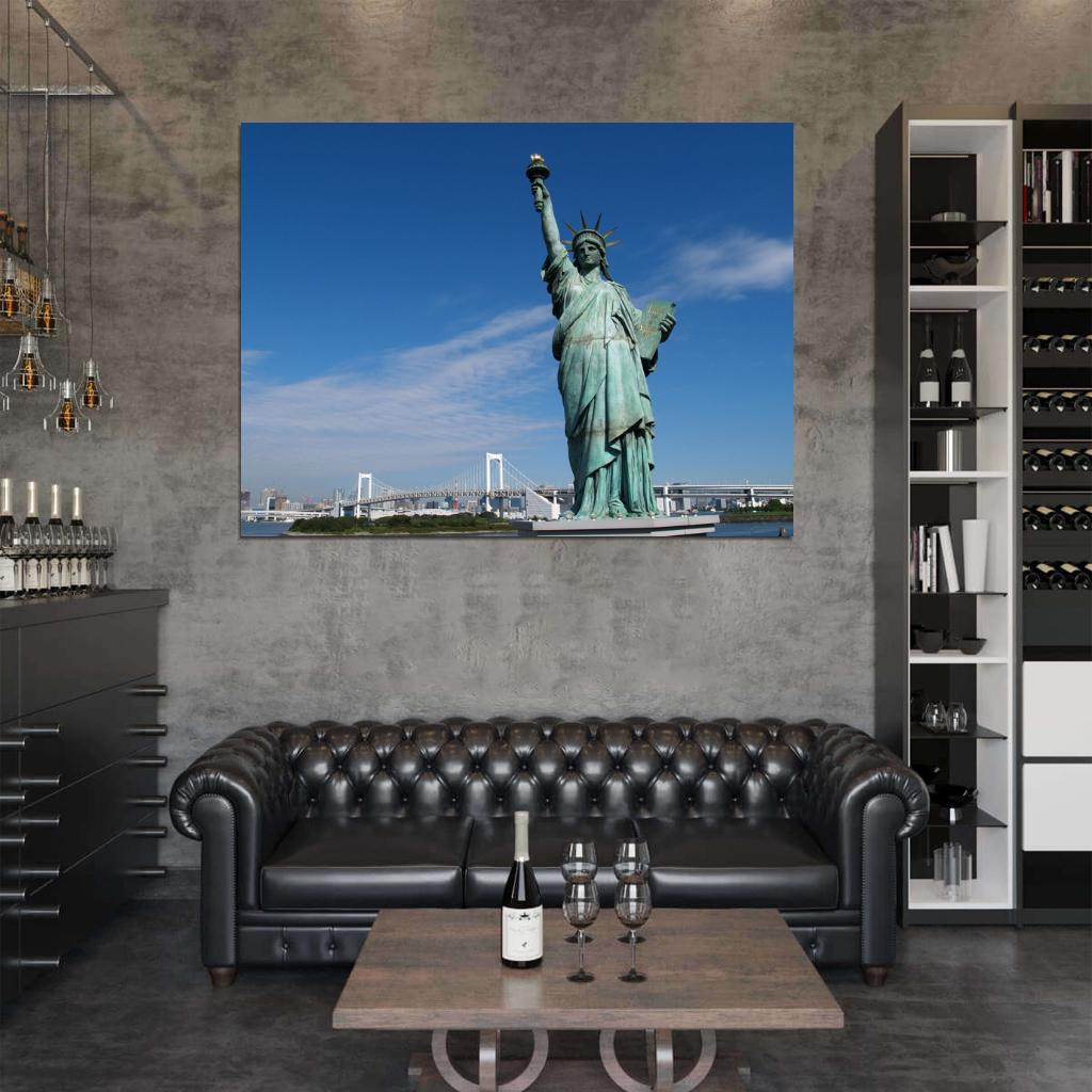 Statue of Liberty Manhattan New York City USA Wall Art Print Poster