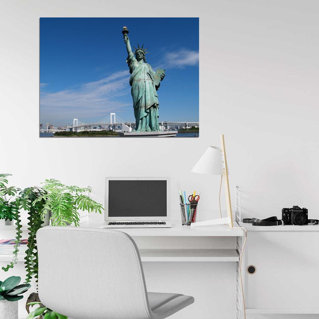 Statue of Liberty Manhattan New York City USA Wall Art Print Poster