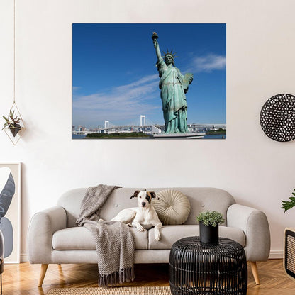 Statue of Liberty Manhattan New York City USA Wall Art Print Poster