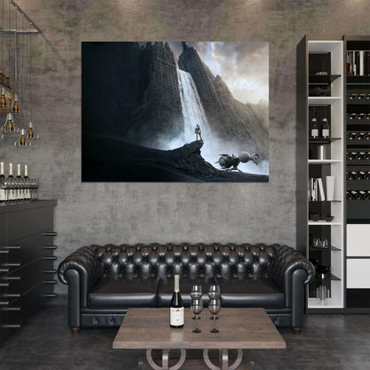 Oblivion Movie Amazing Landscape Building Ruins Waterfall Wall Art Print Poster