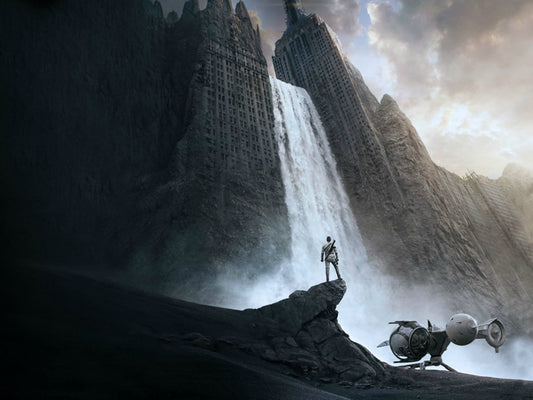 Oblivion Movie Amazing Landscape Building Ruins Waterfall Wall Art Print Poster