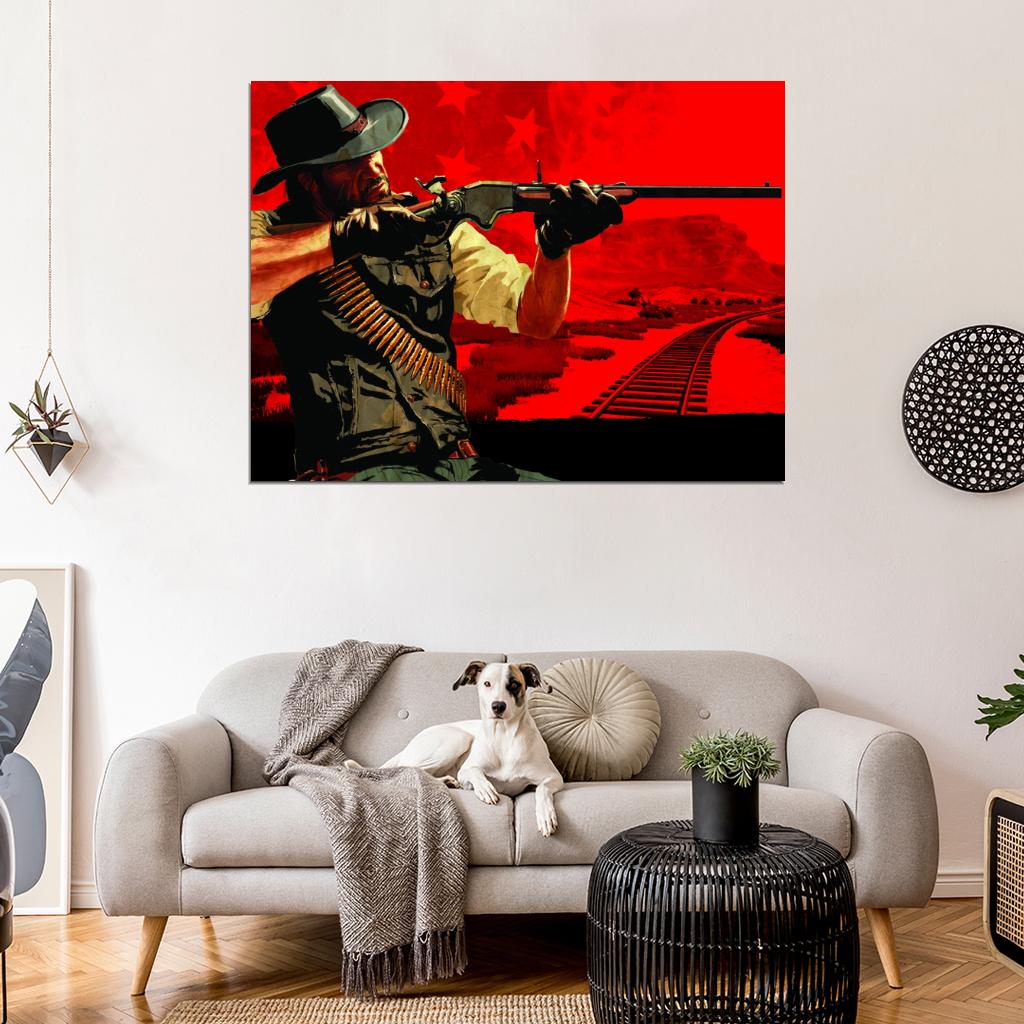 Red Dead Redemption John Marston Video Game Best Art Wall Art Print Poster