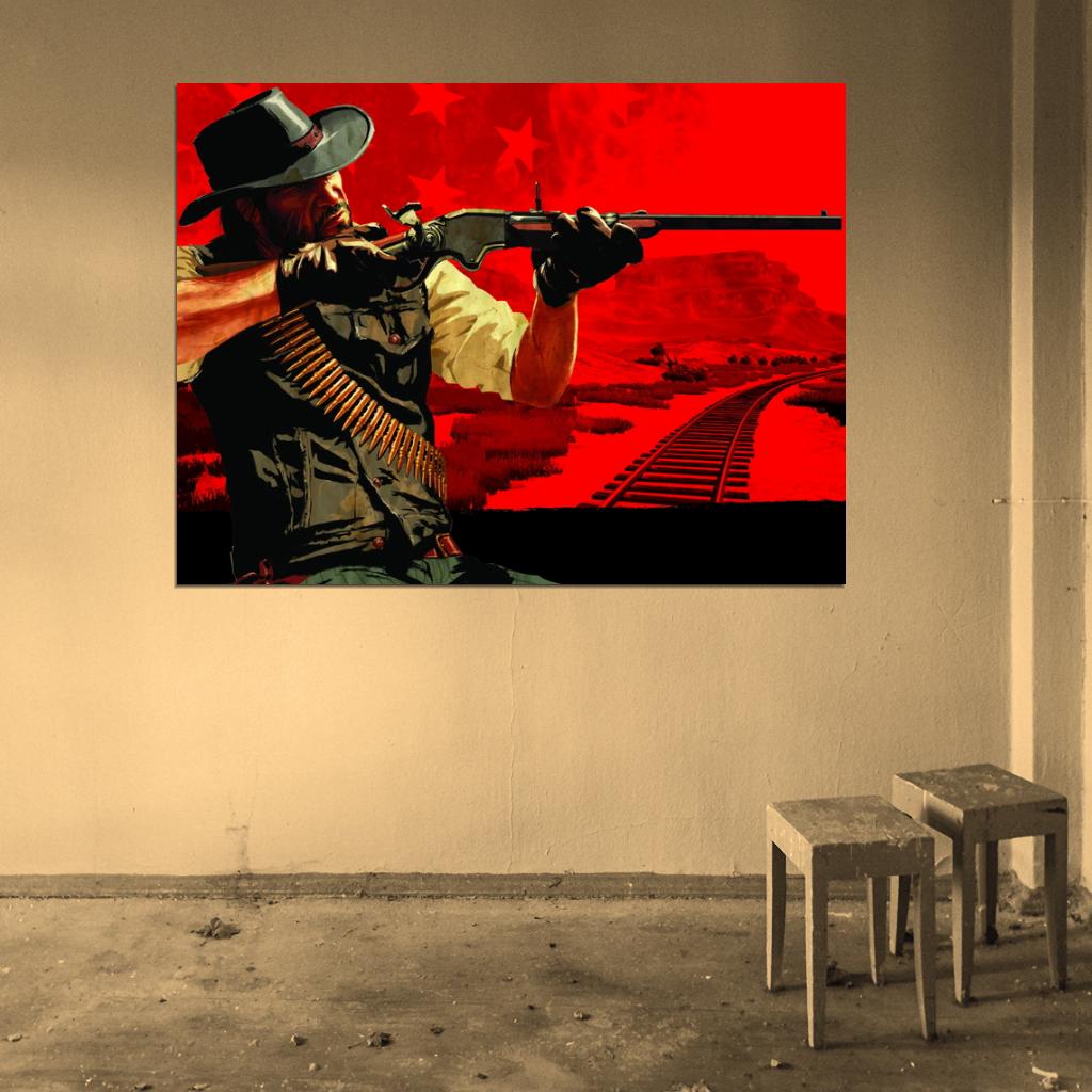 Red Dead Redemption John Marston Video Game Best Art Wall Art Print Poster