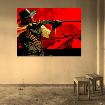 Red Dead Redemption John Marston Video Game Best Art Wall Art Print Poster