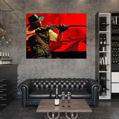 Red Dead Redemption John Marston Video Game Best Art Wall Art Print Poster