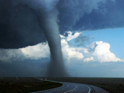 Giant Tornado Road Storm Twister Cyclone Wall Art Print Poster