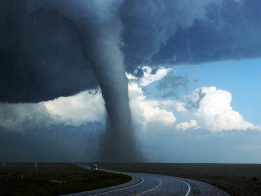 Giant Tornado Road Storm Twister Cyclone Wall Art Print Poster