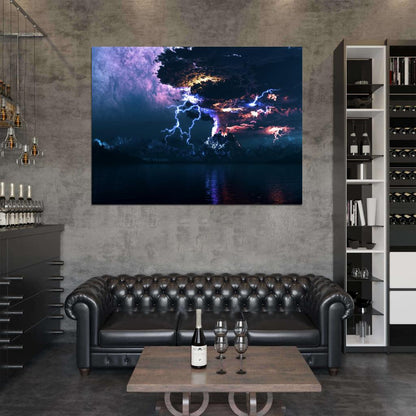 Amazing CG Art Vulcano Tornado Cyclone Awesome Wall Art Print Poster