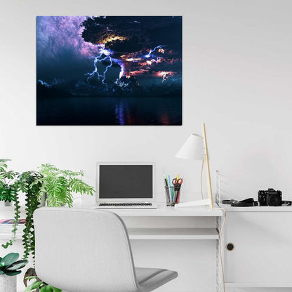 Amazing CG Art Vulcano Tornado Cyclone Awesome Wall Art Print Poster
