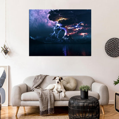 Amazing CG Art Vulcano Tornado Cyclone Awesome Wall Art Print Poster
