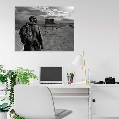 The Book of Eli Denzel Washington BW Road Movie Wall Art Print Poster
