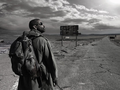 The Book of Eli Denzel Washington BW Road Movie Wall Art Print Poster