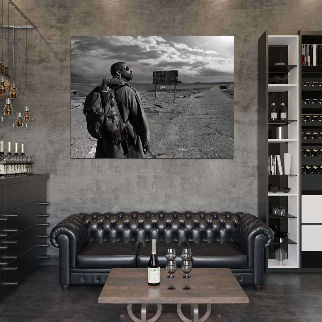 The Book of Eli Denzel Washington BW Road Movie Wall Art Print Poster