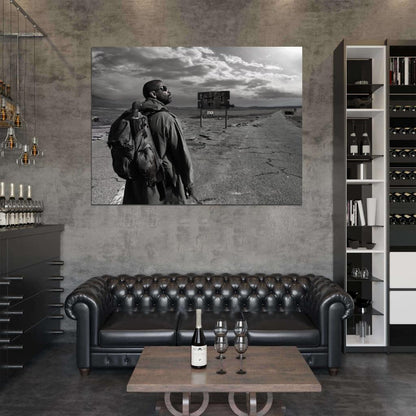 The Book of Eli Denzel Washington BW Road Movie Wall Art Print Poster