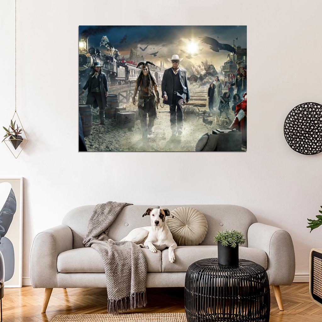 The Lone Ranger All Cast Characters Awesome Movie Wall Art Print Poster