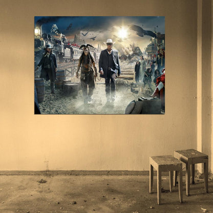 The Lone Ranger All Cast Characters Awesome Movie Wall Art Print Poster