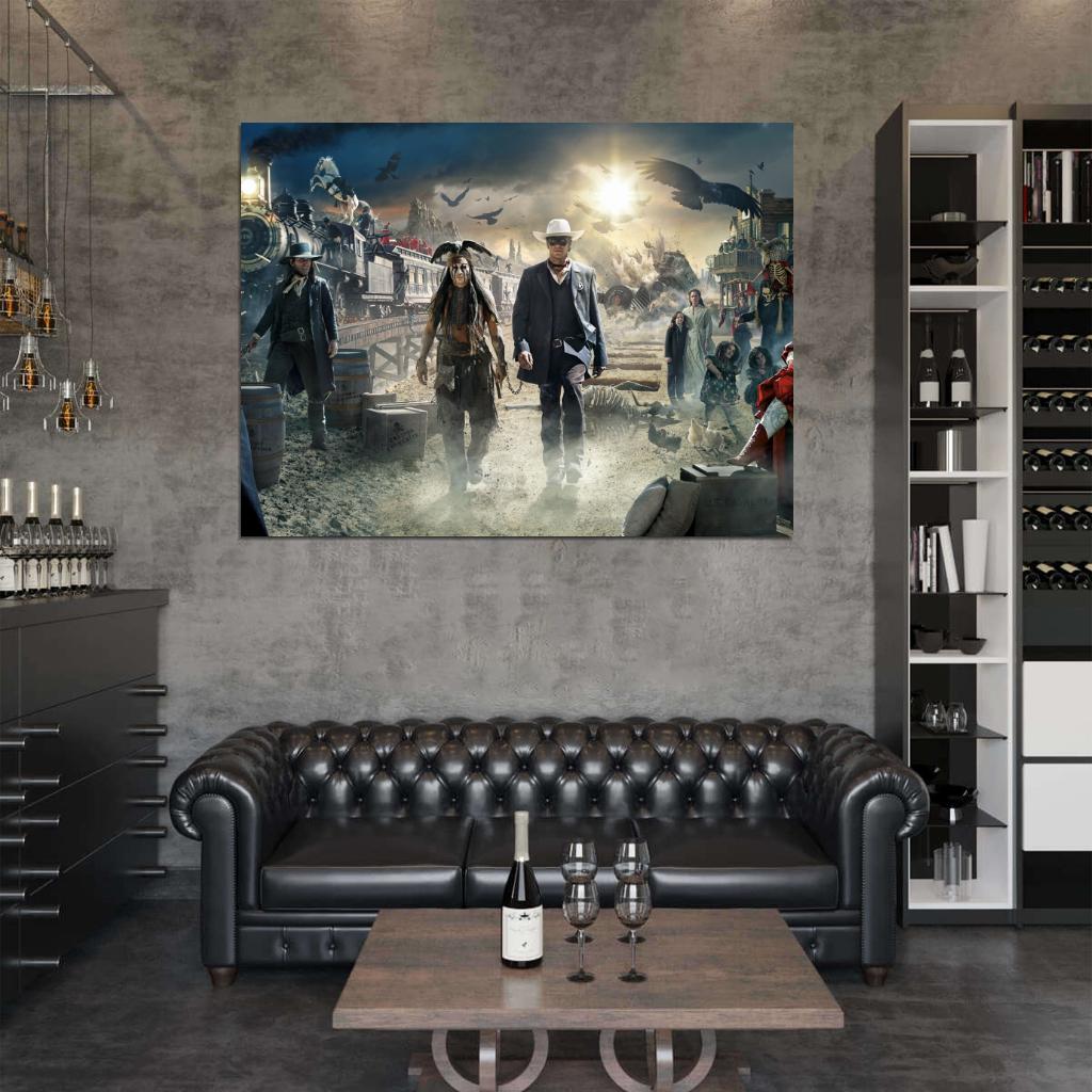 The Lone Ranger All Cast Characters Awesome Movie Wall Art Print Poster