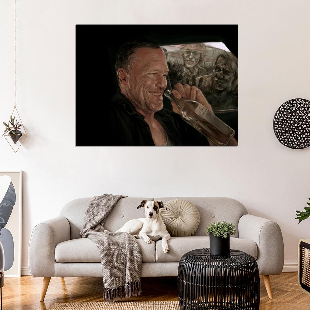 The Walking Dead Merle Dixon Zombies Art Painting Wall Art Print Poster