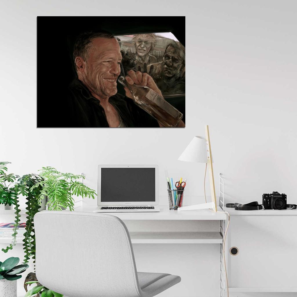 The Walking Dead Merle Dixon Zombies Art Painting Wall Art Print Poster