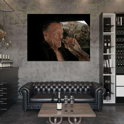The Walking Dead Merle Dixon Zombies Art Painting Wall Art Print Poster