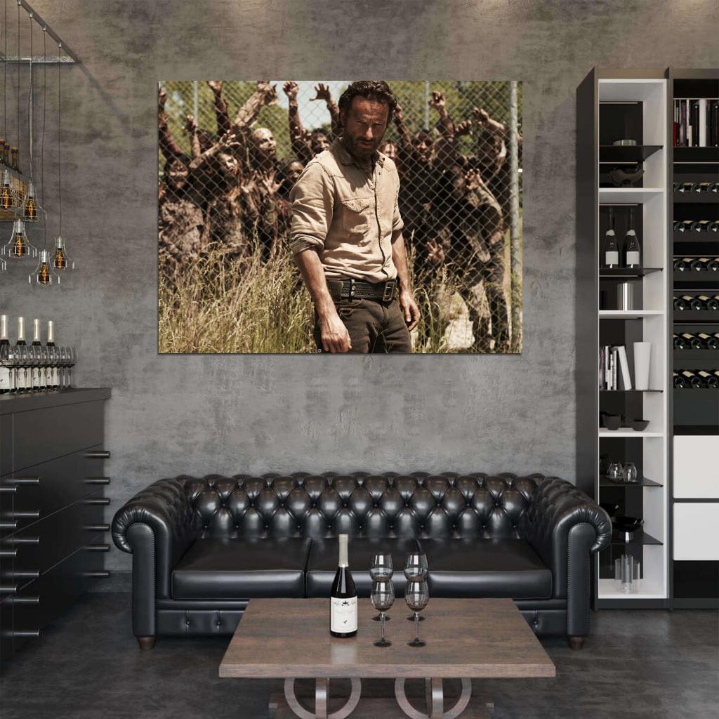 The Walking Dead Andrew Lincoln Rick Grimes Season 4 Zombies Wall Art Print Poster