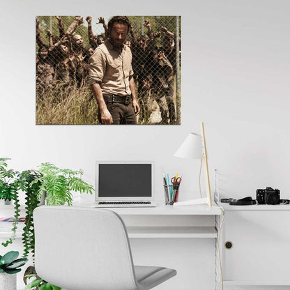 The Walking Dead Andrew Lincoln Rick Grimes Season 4 Zombies Wall Art Print Poster