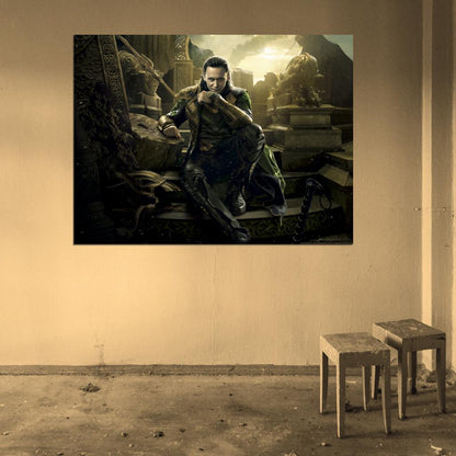 Thor 2 The Dark World Tom Hiddleston Loki Awesome Wall Art Print Poster