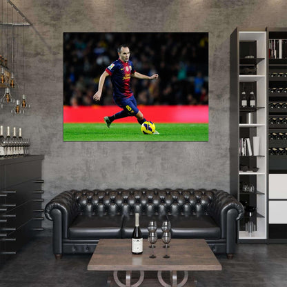 Andres Iniesta Spain Football Soccer Sport Wall Art Print Poster