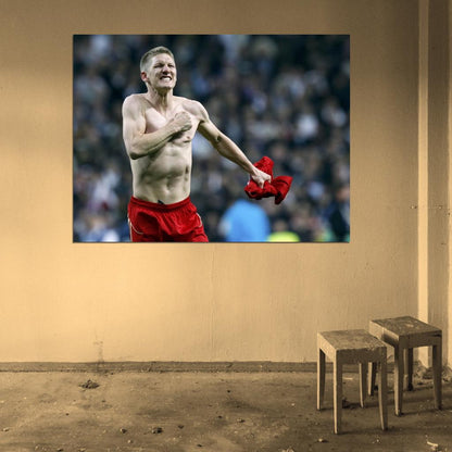 Bastian Schweinsteiger Munich Football Soccer Sport Wall Art Print Poster