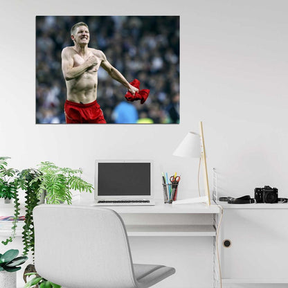 Bastian Schweinsteiger Munich Football Soccer Sport Wall Art Print Poster