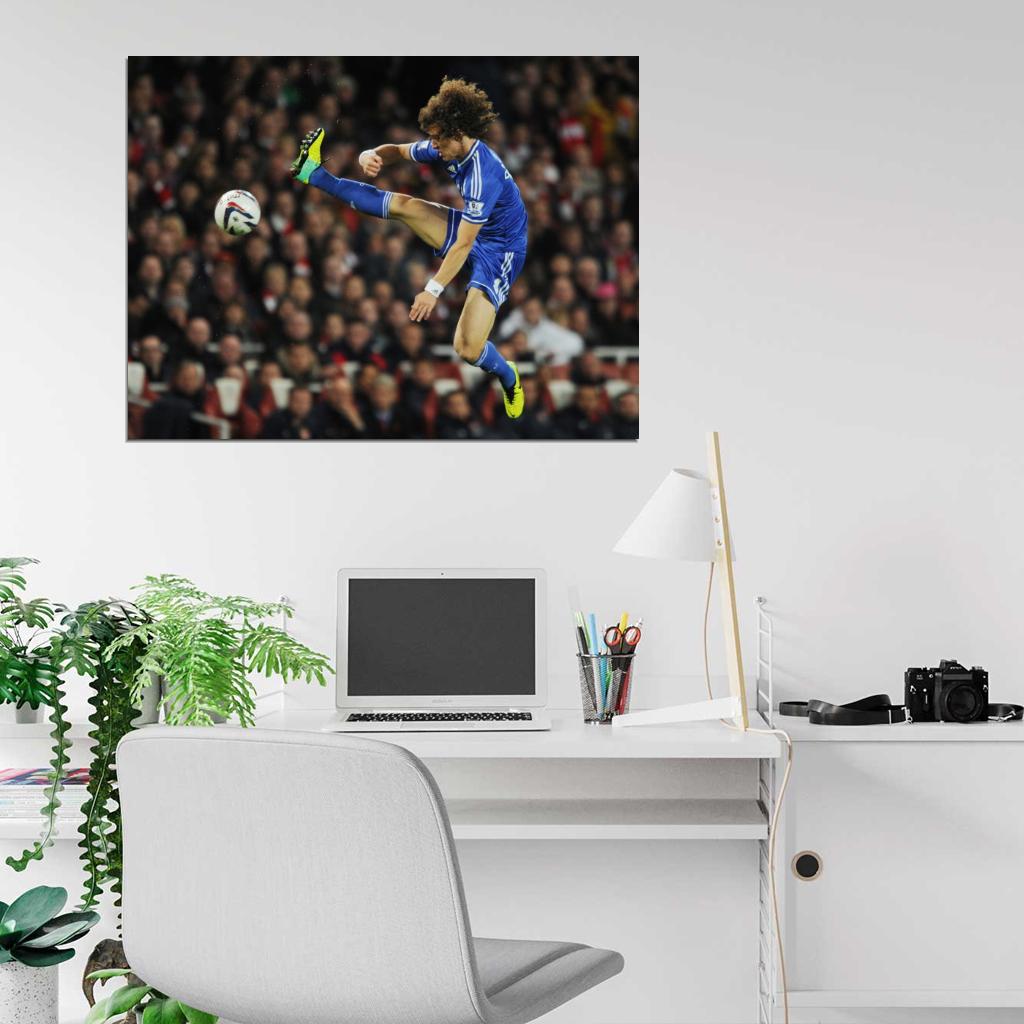 David Luiz Chelsea Brazil Football Soccer Sport Wall Art Print Poster