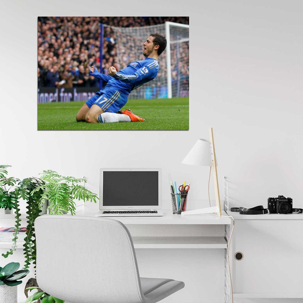Eden Hazard Chelsea Football Soccer Sport Wall Art Print Poster