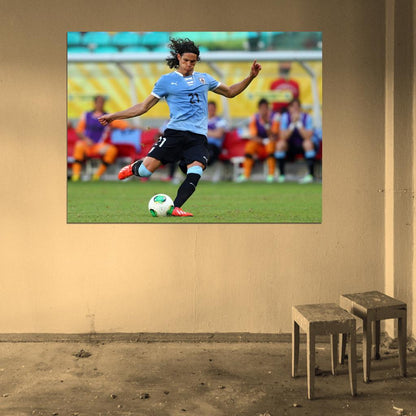 Edinson Cavani Paris Saint-Germain Uruguay Football Soccer Sport Wall Art Print Poster