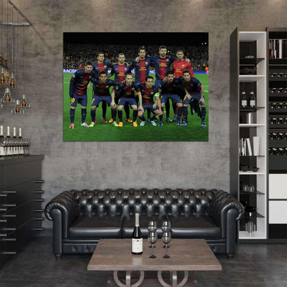 FC Club Team Squad Catalonia Spain Barca Football Soccer Sport Wall Art Print Poster