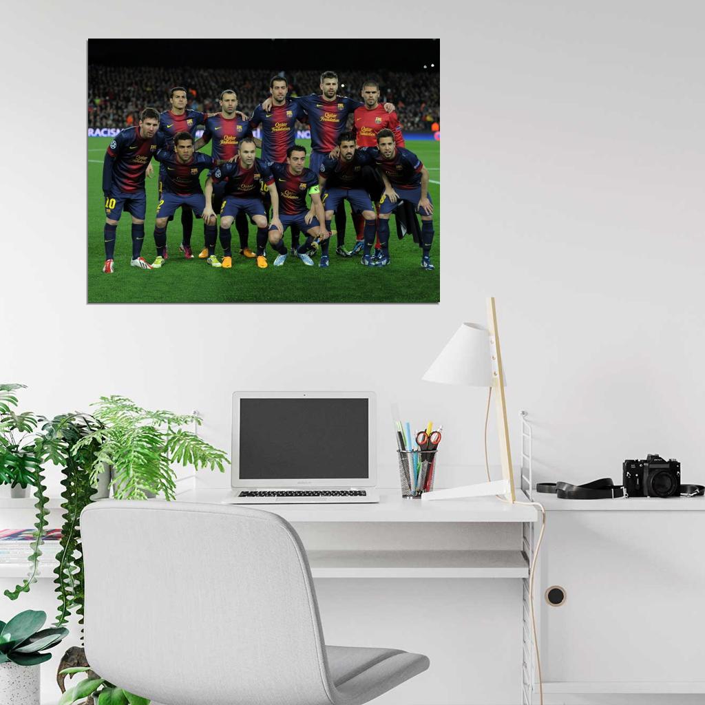 FC Club Team Squad Catalonia Spain Barca Football Soccer Sport Wall Art Print Poster
