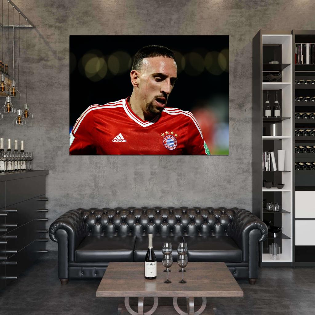 Franck Ribery Scar Munich France Football Soccer Sport Wall Art Print Poster