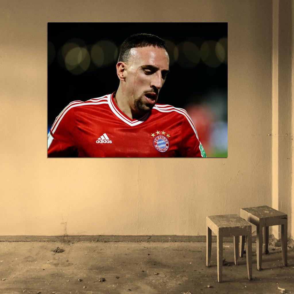 Franck Ribery Scar Munich France Football Soccer Sport Wall Art Print Poster