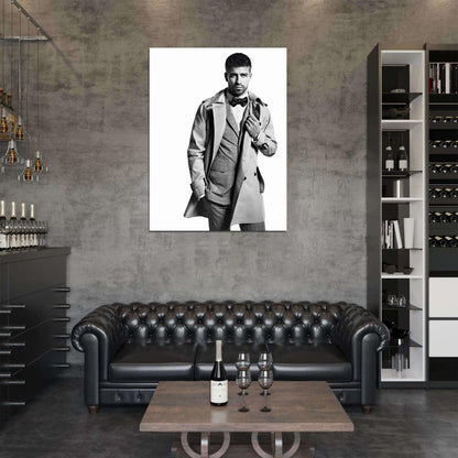 Gerard Pique Hot BW Suit Spain Football Soccer Sport Wall Art Print Poster