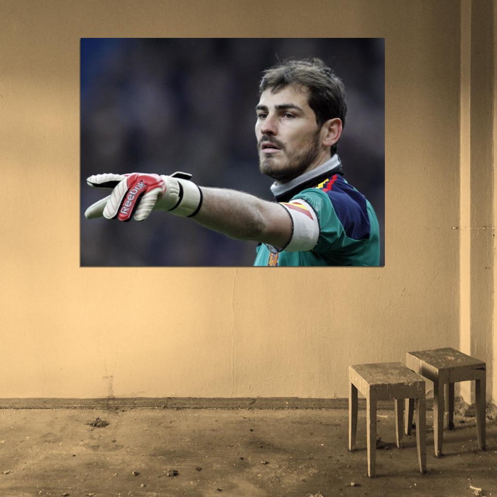 Iker Casillas Madrid Spain Goalkeeper Football Soccer Sport Wall Art Print Poster