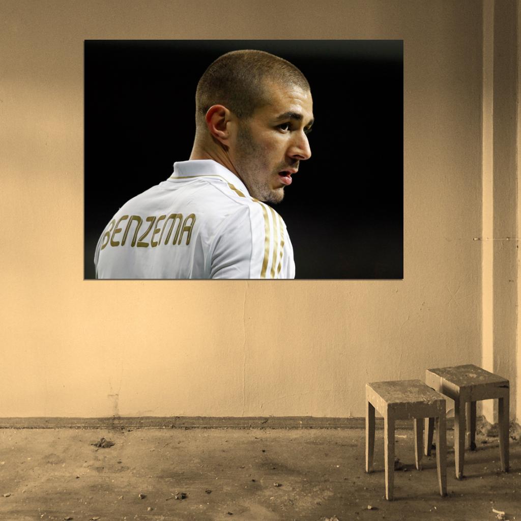 Karim Benzema Madrid France Football Soccer Sport Wall Art Print Poster