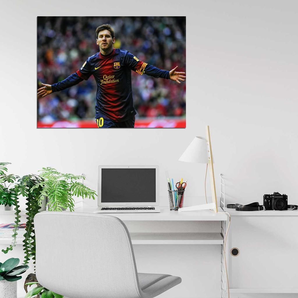 Lionel Leo Messi FC Argentina Football Soccer Sport Wall Art Print Poster