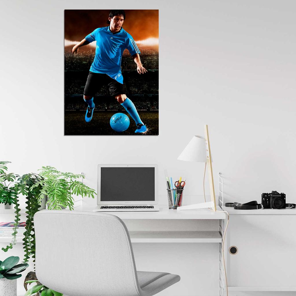 Lionel Messi Argentina Football Soccer Sport Wall Art Print Poster