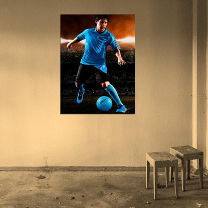 Lionel Messi Argentina Football Soccer Sport Wall Art Print Poster