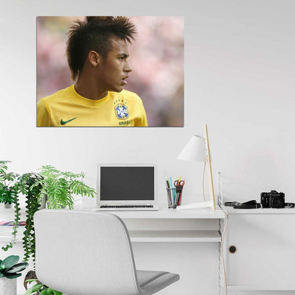 Neymar da Silva Santos Brazil FC Football Soccer Sport Wall Art Print Poster
