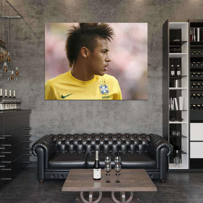 Neymar da Silva Santos Brazil FC Football Soccer Sport Wall Art Print Poster
