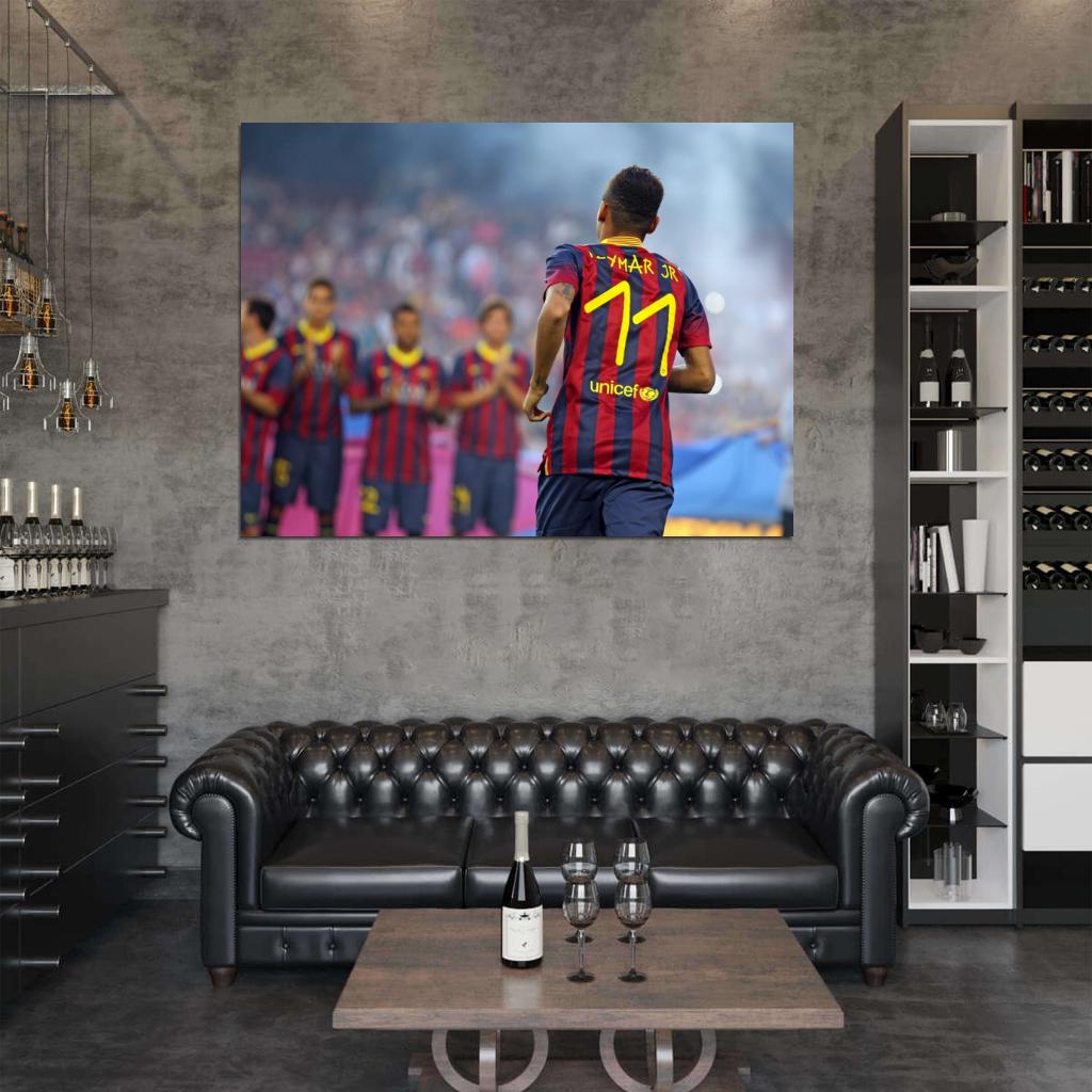 Neymar da Silva Santos Jr Brazil FC Football Soccer Sport Wall Art Print Poster