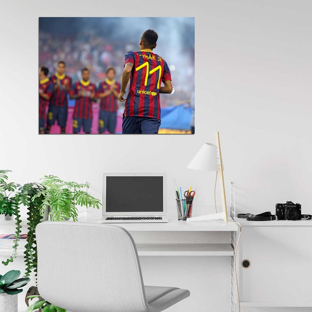 Neymar da Silva Santos Jr Brazil FC Football Soccer Sport Wall Art Print Poster
