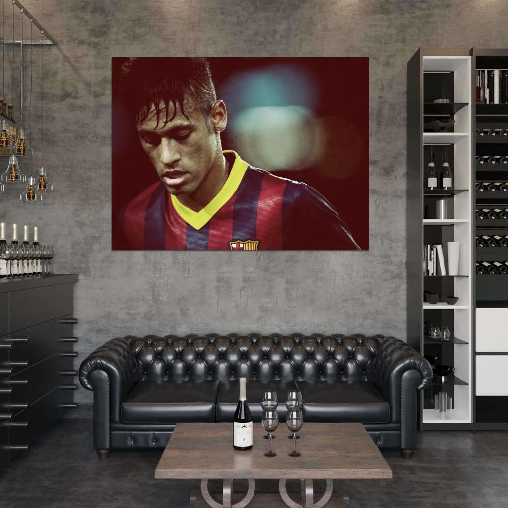 Neymar da Silva Santos Brazil FC Football Soccer Sport Wall Art Print Poster