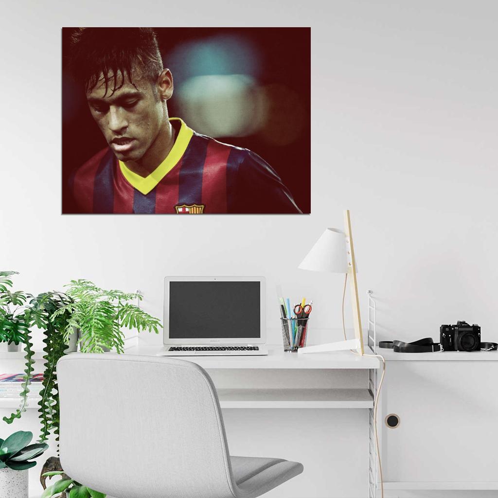 Neymar da Silva Santos Brazil FC Football Soccer Sport Wall Art Print Poster