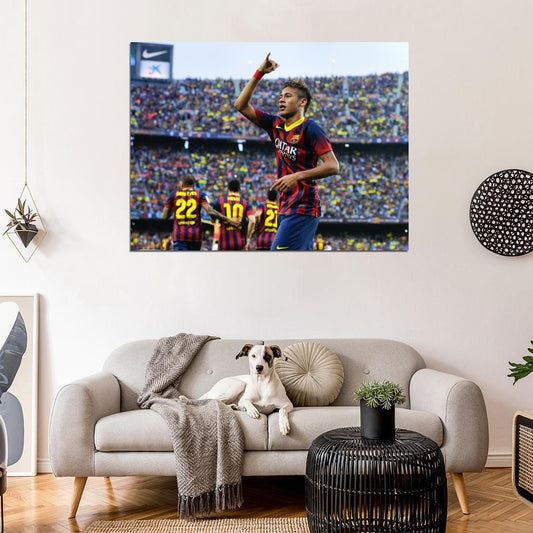 Neymar da Silva Santos Brazil FC Football Soccer Sport Wall Art Print Poster